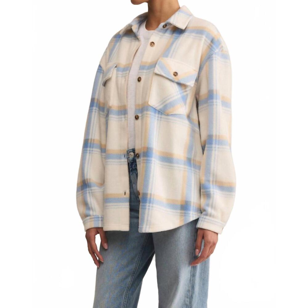NEW Z SUPPLY hiker two toned fleece jacket in crystal - Picture 4 of 7